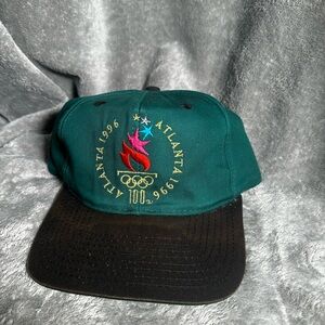 Teal and Black Atlanta 1996 Olympics Cap
